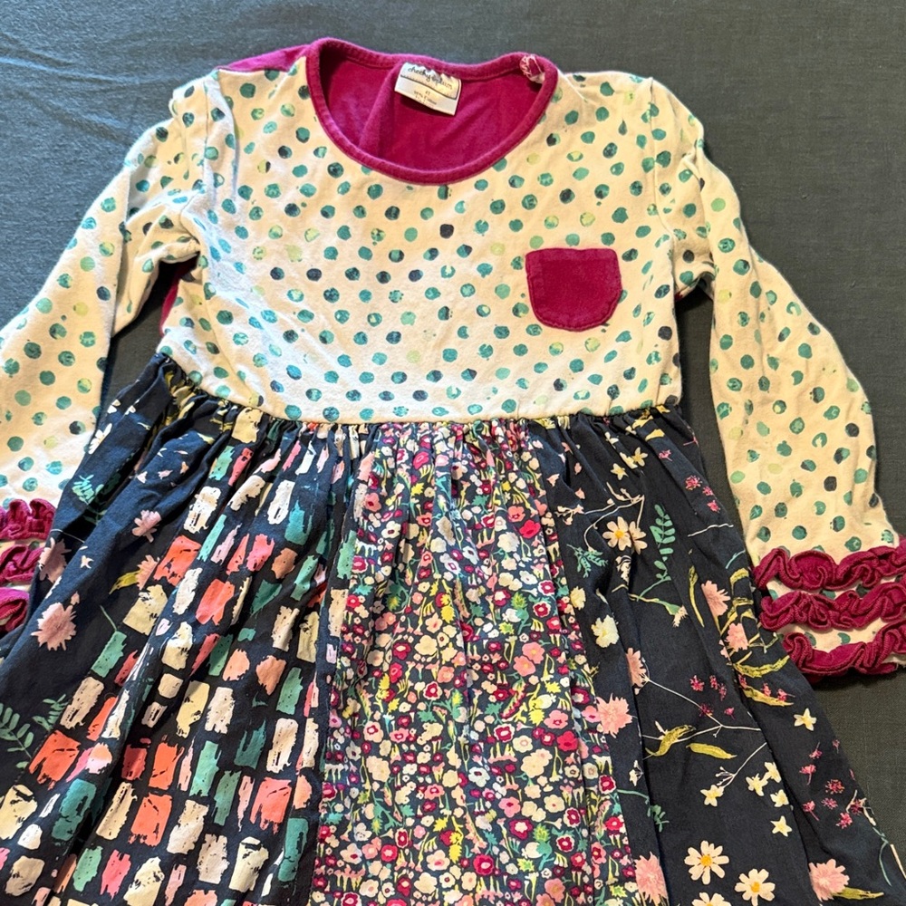 Cheeky Plum Multicolor Long Sleeve Dress - Picture 2 of 6